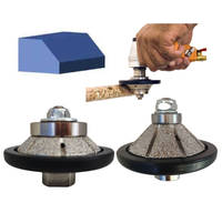 Disque diamanté profilé en E à bords biseautés brasé sous vide avec guide en plastique pour meuleuse d'angle, pour marbre, céramique, porcelaine, verre
