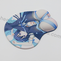 Tapis de souris de jeu personnalisé en silicone 3D avec repose-poignet et repose-poignet pour filles anime vente à chaud
