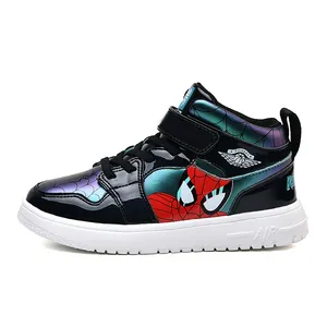 Wholesale Spider Man Soft EVA Sole Hot Sale High-top Gradient sneakers Cheap Sport Shoes Children
