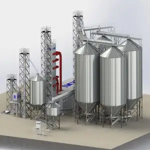 Customized China Leading Technology Leakproof Spiral Steel Lipp Silo For Grain Storage Wheat Corn Maize