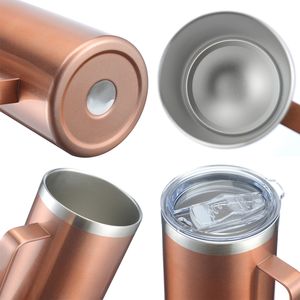 Tazas de café reutilizables de acero inoxidable de doble pared de 24oz con tapa a prueba de fugas reciclable 30 Oz taza de café aislada de viaje - Product Image 6