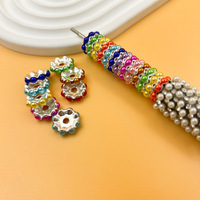 Perles entretoises en alliage ondulées de 12 mm en forme de soucoupe volante, avec trous percés, rondelles à trou droit pour la fabrication de bijoux DIY