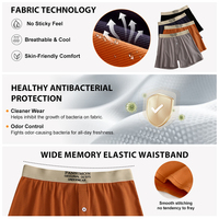 Caleçons Boxers Homme en Soie Glacée de Haute Qualité, Tricot Côtelé, avec Bouton, en Coton Respirant
