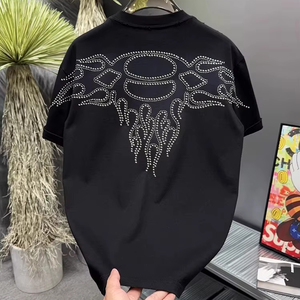 Bán Buôn Ban Đầu Mens Rhinestone T Áo Sơ Mi Áo Sơ Mi Cho Nam Giới Bông Rhinestone Thiết Kế Cho T Áo Sơ Mi - Product Image 1