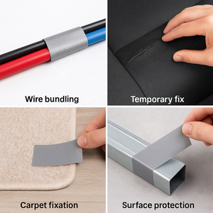 회색 천 덕트 테이프, 강력 방수, 손쉬운 절단, 강력한 고정력, 유연한 밀봉, 다목적 내구성 - Product Image 6