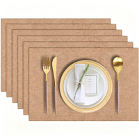 Napperons en Lin Naturel Isolants Simples Lavables en Lin et Polyester pour Table à Manger, Mariages, Fêtes, Décoration Maison et Cuisine