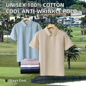 Tissu piqué tissé 7A 100% coton unisexe, couleur unie, sans couture, pour chemise, marque ODM, sensation de fraîcheur, anti-froissement, chemise de golf pour homme - Product Image 2