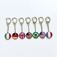 Porte-clés personnalisé en gros avec logo, cadeau promotionnel, porte-clés en métal avec drapeau national