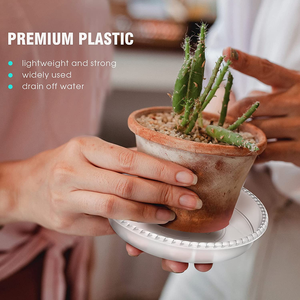 Sottovaso Rotondo in Plastica PP Trasparente Ecologico e Vassoio Raccogligocce Tutte le Misure per Vasi da Fiori Interni/Esterni Uso Domestico e Giardino - Product Image 5