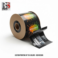 Sacs pré-ouverts en rouleau en LDPE recyclable, imprimés par gravure sur mesure, thermoscellables, personnalisables en mm pour la reconnaissance de marque en détail Runsheng