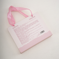 Sac cadeau personnalisé réutilisable en papier découpé avec fenêtre, poignées en ruban, nœud gaufré imprimé, matériaux recyclés pour boulangerie, desserts, bébés