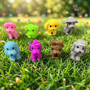 Lovely Stretchy Puppy Dog Squishy Toys TPR Soft Stress Relief Toys Bulk Assorted Mini Party Favors Gifts Birthday for Girls Kids - Product Image 2