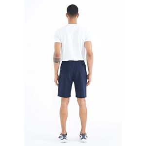 Shorts en coton pour homme Ryan Indigo, taille mi-haute, décontractés, respirants, coupe standard, taille S - Product Image 5