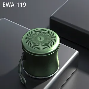 EWA A119迷你BT扬声器挂绳小绿色扬声器低音散热器IPX7防水微型强力金属无线便携式扬声器