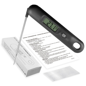 Medidor Digital Inalámbrico de Temperatura y Humedad para Barbacoa, Diseño Plegable de Plástico, Uso en Cocina, Termómetro para Carne - Product Image 5