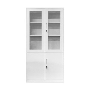 Meubles personnalisés en verre d'acier de haute qualité, armoires de remplissage d'<span class=keywords><strong>armoire</strong></span> à <span class=keywords><strong>4</strong></span> portes avec 3 étagères réglables - Product Image 2
