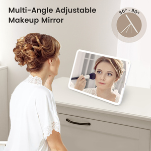 Professional <b>Makeup</b> Bag with <b>LED</b> <b>Mirror</b> Large Capacity <b>Makeup</b> Case Organizer with Adjustable Divider & Detachable Brush Holder - Product Image 4