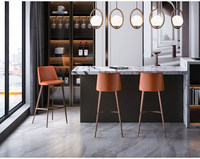 Tabouret de bar moderne et minimaliste, chaise de salle à manger, chaise de ballet, tabouret haut pour bar à domicile, réception, café 7382