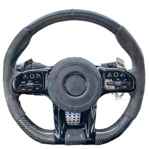 <span class=keywords><strong>Volant</strong></span> en cuir et fibre de carbone personnalisé pour Mercedes Benz <span class=keywords><strong>A35</strong></span> A45 C63 C43 E53 E63 G63 G500 G55 pour <span class=keywords><strong>AMG</strong></span> GT S63 GLA45 W223 - Product Image 5