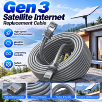 Kabel Internet Satelit 150FT Gen 3 V3 Kabel Ekstensi Pengganti untuk Koneksi Router Antena Satelit