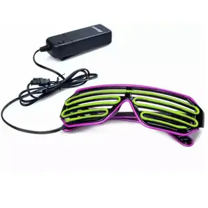 Occhiali lampeggianti a Led all'ingrosso Shutter Neon Rave Glasses for Women Men 80s Party nightclub Concert Masquerade Cosplay