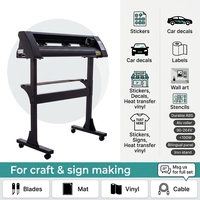 Traceur de découpe vinyle KH-720 720 mm avec moteur pas à pas et découpe de contour manuelle pour autocollants, décalcomanies et enseignes, compatible Signmaster