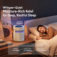Nouvel humidificateur évaporatif sans brume, grande production de brume, purificateur d'air, ions négatifs, mini portable, alimenté par USB, capacité 3L, voiture, hôtel