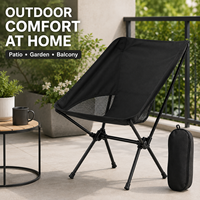 Chaise pliante Moon Chair - Mobilier d'extérieur portable en métal et tissu Oxford pour le camping, la pêche, les voyages, le jardin, l'école et les parcs