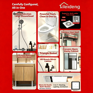 Unità Bagno Prefabbricata Tutto in Uno in Materiale SMC, Bagno Modulare Preinstallato per Appartamenti - Product Image 4