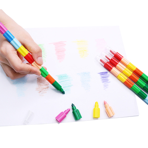 Mini pastelli di dimensioni, matita colorata a bastoncino solubile ad acquerello pastello a linea fine profumata personalizzata multicolore per articoli di cancelleria scolastica - Product Image 6