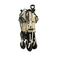 Chariot de plage Wanderer pliable à double étage chariot pliable utilitaire extra long