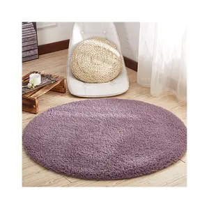 wholesale Modern Round Carpet Rug Fluffy Plush for Living Room Bedroom Floor Mat