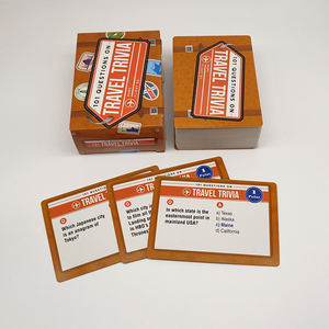 JP082 Jeu de cartes de <span class=keywords><strong>quiz</strong></span> personnalisé CMYK 4C/4C en papier, coins arrondis, combo 5 pièces, pour toute la famille, enfants et adultes, 101 questions de <span class=keywords><strong>quiz</strong></span> sur les sports américains - Product Image 5