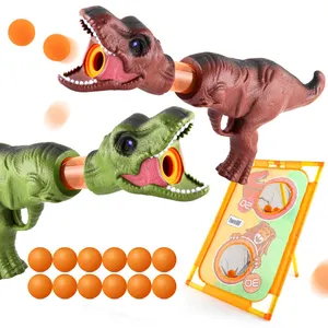 Kinderen Dinosaurus Schieten Zacht Schuim Bal Doelen Kogel Pistool Speelgoed Met Lichte Muziek
