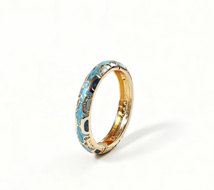 Hot Selling Gold Plated Enamel Bangle <b>Bracelet</b> with <b>Crystal</b> Inlay Hinged Open Cuff Fashion Jewelry for Women - Product Image 4