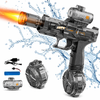 Pistolet à eau électrique en plastique, pistolet à eau automatique lumineux, jouets de plage et de piscine pour l'été, tir longue portée, pistolet à eau pour enfants et adultes