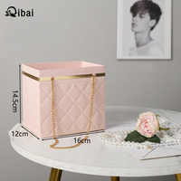 Qibai fourre-tout pliant CC sac fleurs sac cadeau saint valentin bouquet boîte à fleurs boîte d'emballage créative sac d'emballage de chaîne