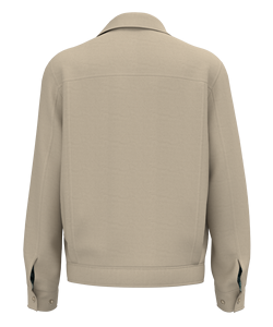 <span class=keywords><strong>Giacca</strong></span> <span class=keywords><strong>Camicia</strong></span> da Uomo in Misto Cotone Primavera-Estate, Cappotto Casual <span class=keywords><strong>Beige</strong></span> con Colletto e Bottoni - Product Image 3