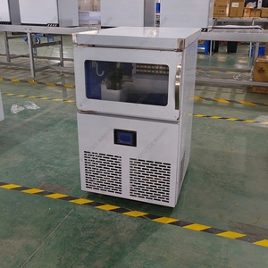 Fabbricatore di Ghiaccio Commerciale per Acqua in Bottiglia, Motore in Acciaio Inox, Capacità di Stoccaggio 70 kg, 24 Ore, per Uso Domestico, Ristoranti, Bar, Caffetterie - Product Image 3