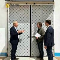 Porte à charnière industrielle TaiQi, ouverture simple/double, acier inoxydable/alliage d'aluminium, haute performance d'étanchéité, indice d'incendie B1