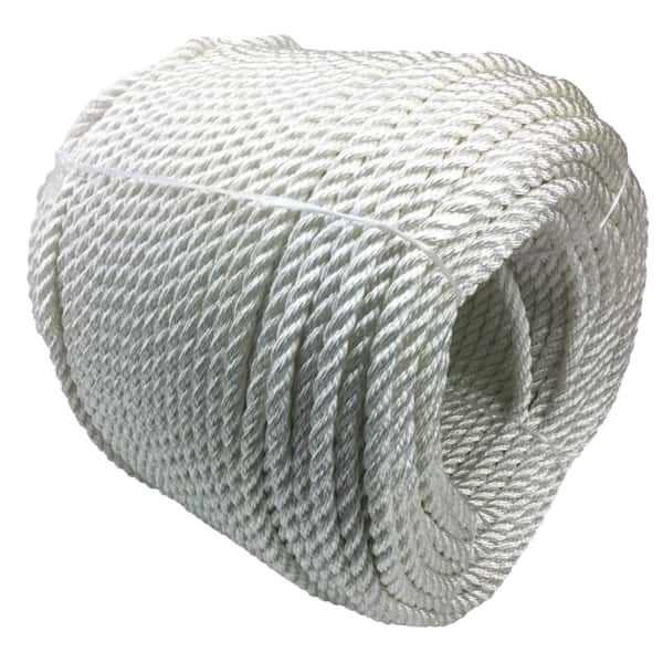Hot Sale 3 Strand Twisted White Color 8mm Nylon Mooring Rope Polyamide Boat Sailing Rope