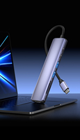 Adaptateur 7-en-1 Type-C vers USB 3.0 AF*2 + SD/TF (2.0) + Type-C (Données) + (4K/60 Hz) + PD