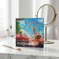 Palette à paupières vide personnalisable à trois volets avec miroir, emballage OEM, étui magnétique 3 compartiments pour maquillage DIY, vente en gros