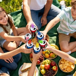 Ouvre-boîte coloré pour boissons avec couvercle de protection, ouvre-boîte en plastique réutilisable, outil de cuisine facile à utiliser - Product Image 4