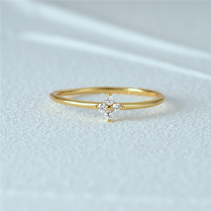 CANNER Minimalist 925 Sterling <b>Silver</b> Flower <b>Stacked</b> Jewelry <b>Rings</b> for Women 18k Gold CZ Zircon Diamond Trendy Wedding <b>Rings</b> - Product Image 3