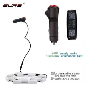 Lumière LED EURS, serpent coloré, flash, étanche IP66, 12V 18W, décoration intérieure de pare-brise arrière de voiture, éclairage intérieur automobile - Product Image 1