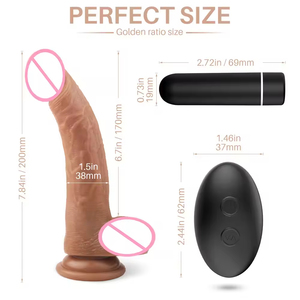 Kadınlar İçin Güçlü Vakumlu Silikon Kauçuk Penis Seks Oyuncağı Titreşimli Yapay Penis Askılı İntim Kontrol Yapay Penisleri - Product Image 2
