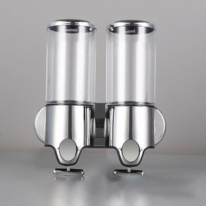 Nuovo Dispenser di Sapone a Doppia Bottiglia da Parete, Erogatore Manuale e Automatico di Sapone Liquido per Bagno - Product Image 4