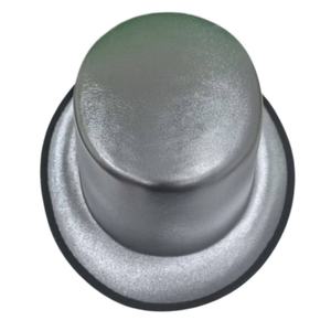 Chapeau haut de forme métallique brillant en gros avec bordure noire en tissu EVA, unisexe adulte, toutes saisons, pour fêtes, spectacles de magie et costumes d'Halloween - Product Image 3