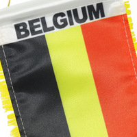 Logo imprimé personnalisé pas cher rétroviseur voiture SUV camion Baseball fanion drapeau équipe de football Triangle fanion drapeaux